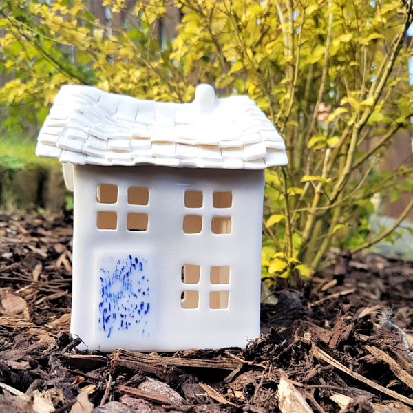 Handmade Porcelain House (Blue Door)