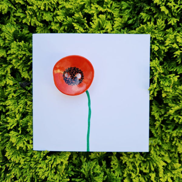 Poppy Button Card