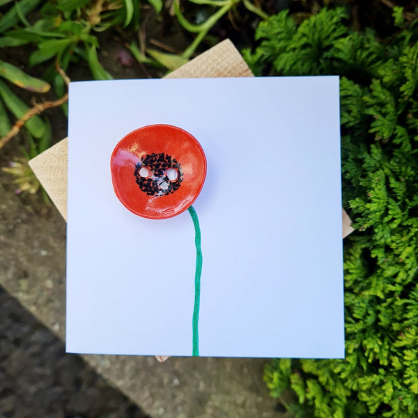 Poppy Button Card