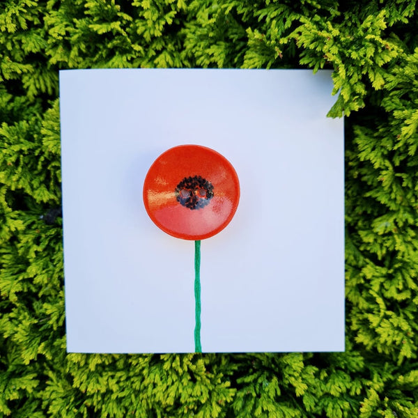 Poppy Button Card