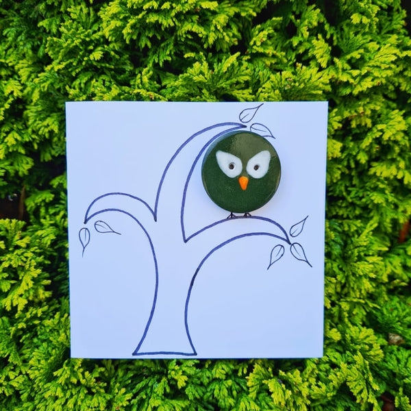 Bird Button Card