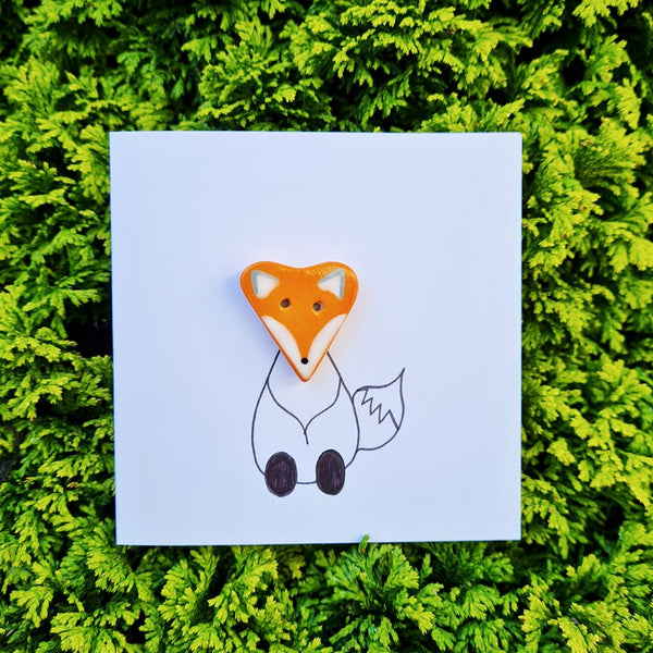 Fox Button Card