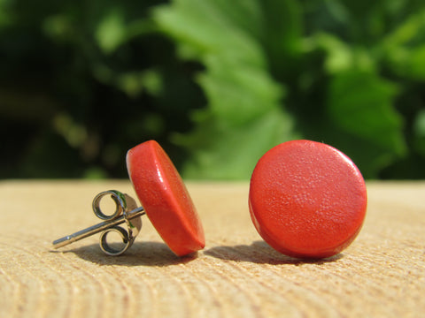 Strawberry Ceramic Porcelain Stud Earrings